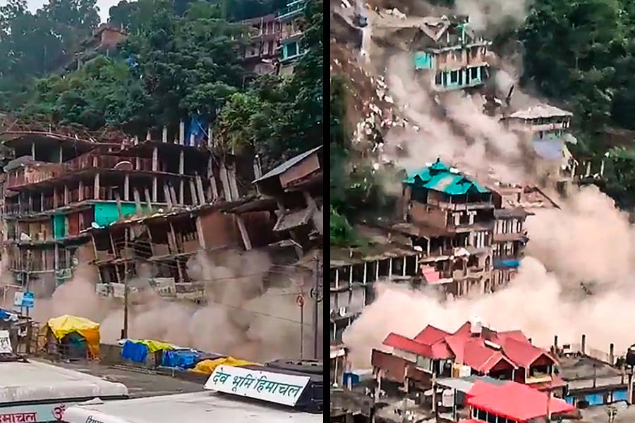 Himachal Pradesh,Kullu Landslide,house,Collapse