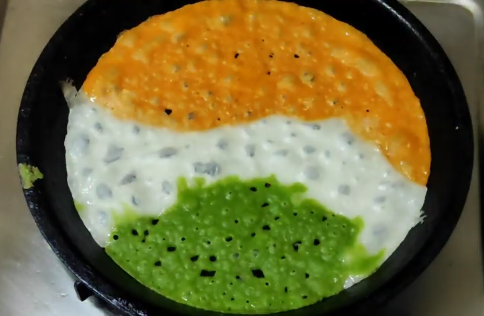Independence Day,Independence Day special Recipe,Homemade,Dosa,Tricolor Dosa