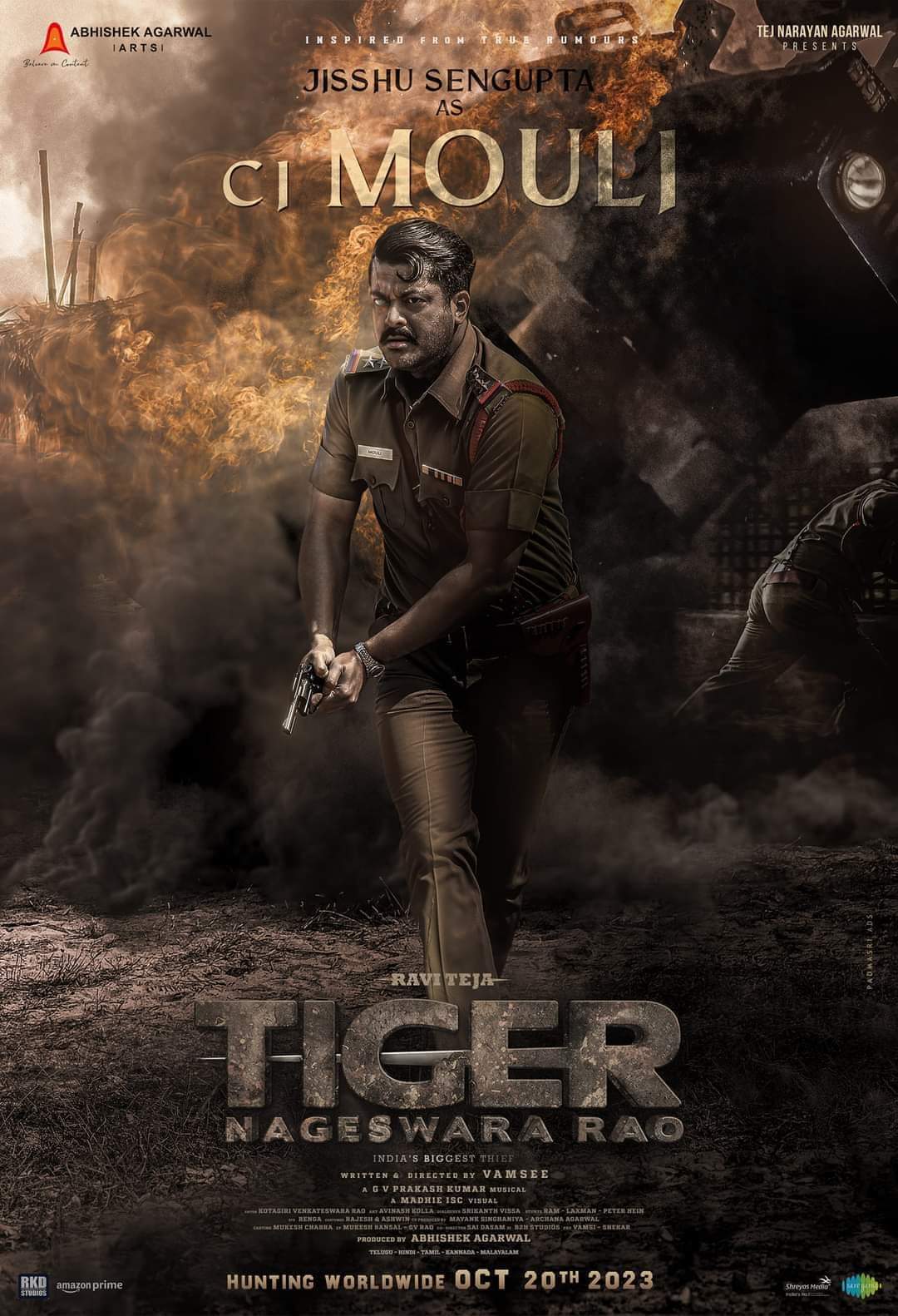 Jishu Sengupta,New Movie,Ravi Teja,TigerNageswaraRao